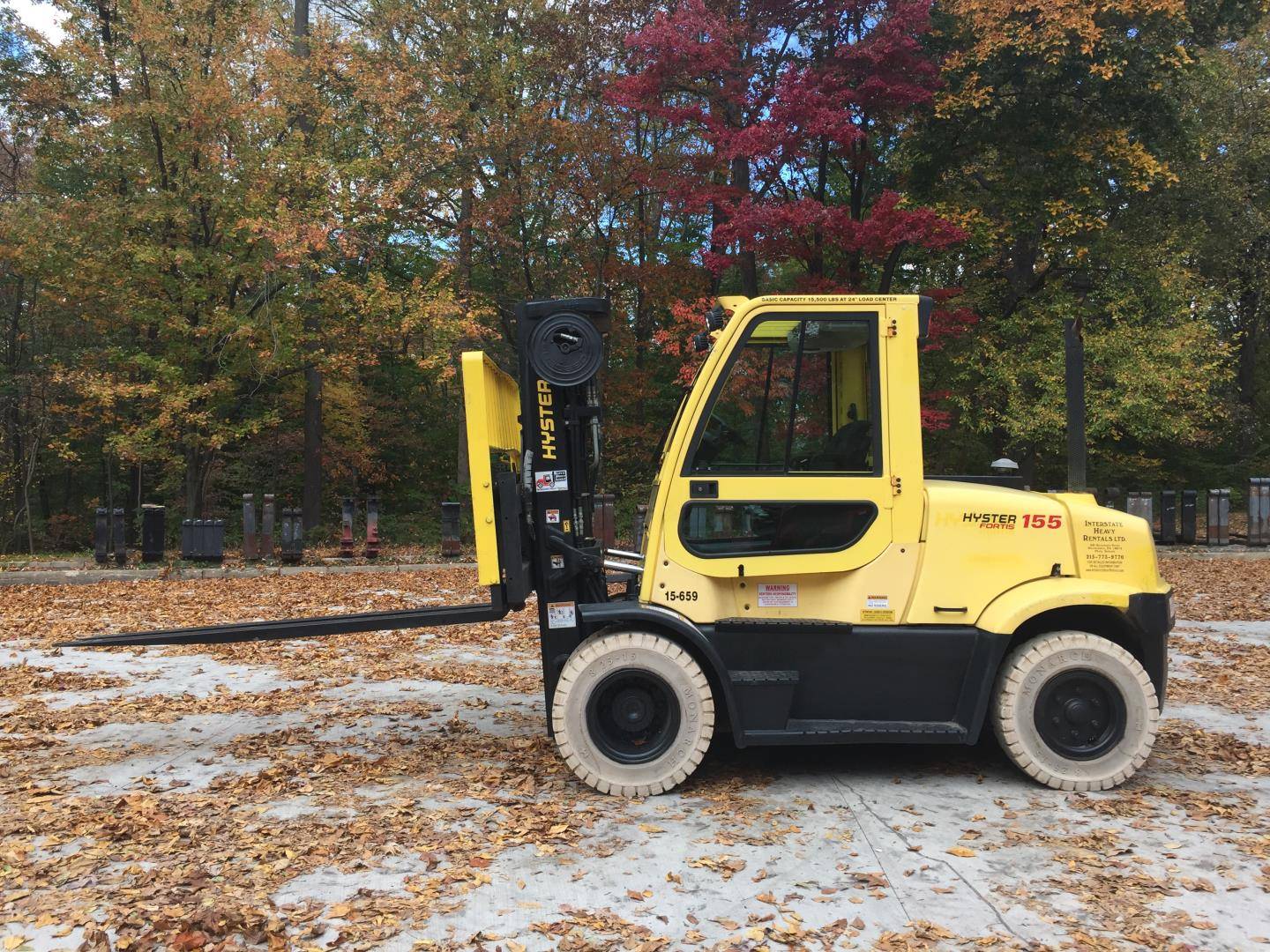 LP Gas Hyster H155FT Pneumatic Tire 4 Wheel Sit Down