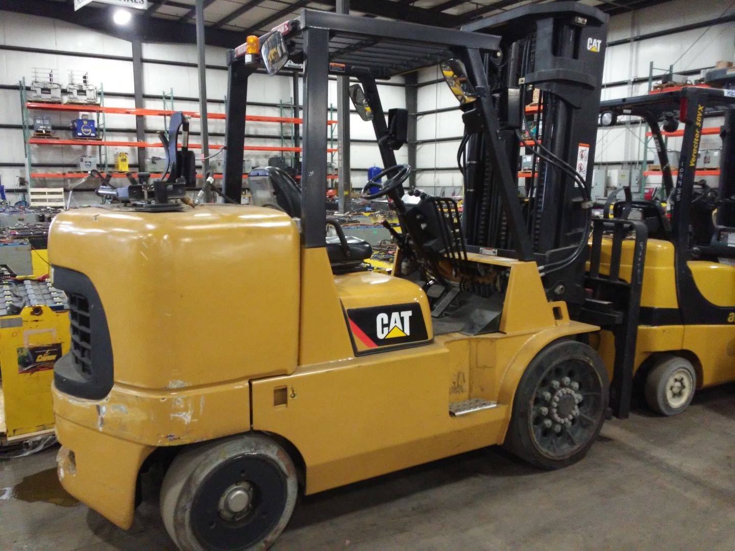 Battery Incl 2010 Cat Electric 4 Wheel E3500 Forklift 3 stage mast 