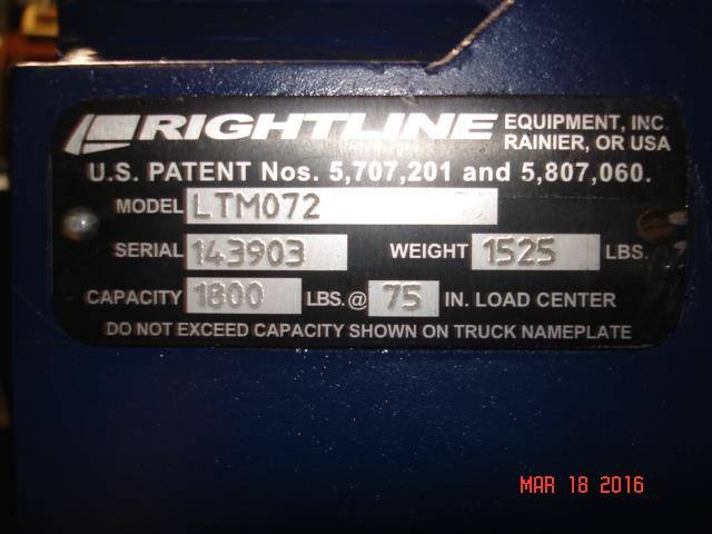 2014 Rightline MTM072 bar arm clamp Unavailable Attachment - 123Forklift