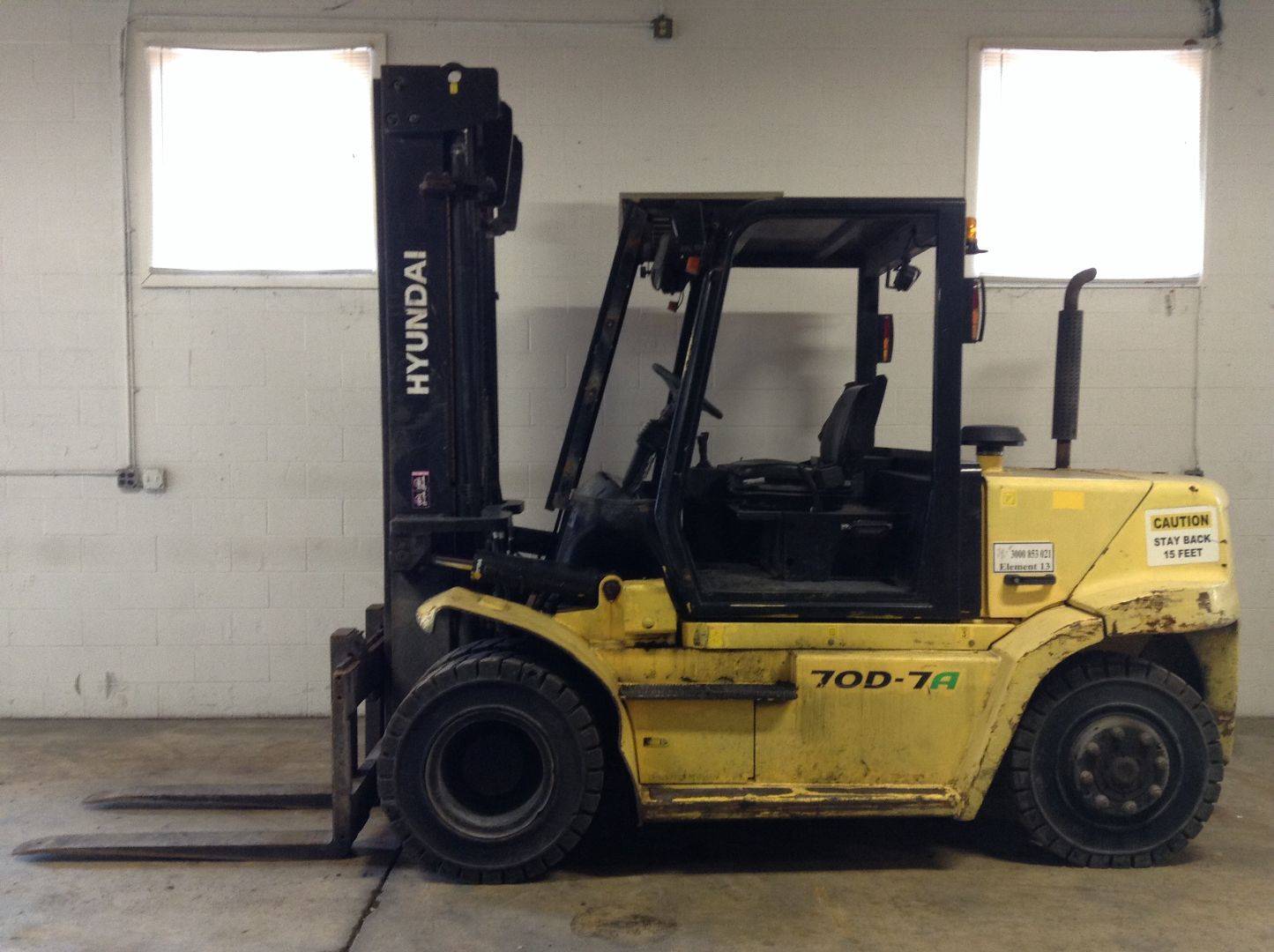 2014 Diesel Hyundai 70D7A Pneumatic Tire 4 Wheel Sit Down