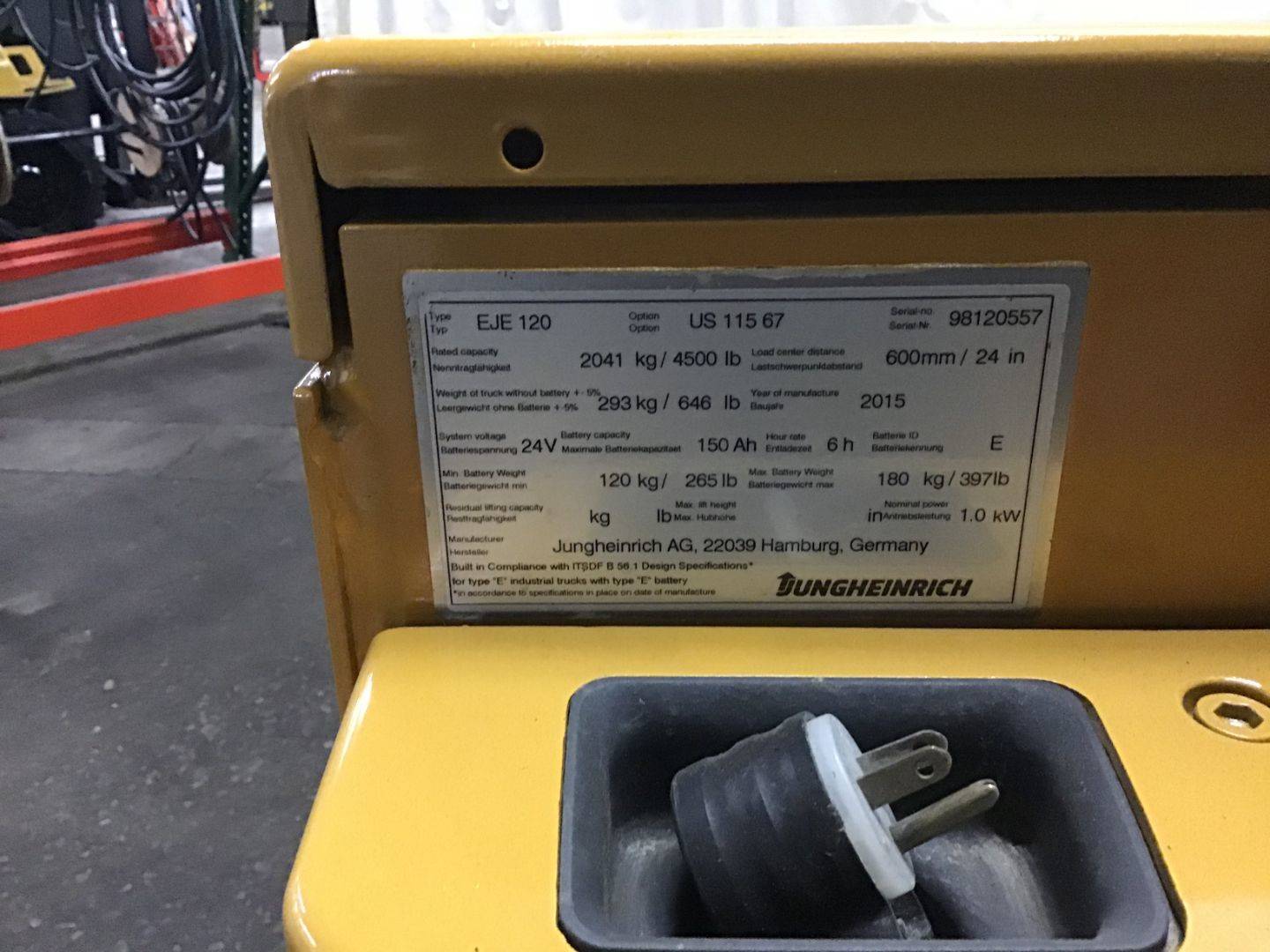 2015 Electric Jungheinrich EJE120 Electric Walkie Pallet Jack