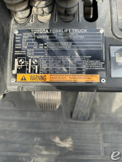 2018 Toyota 8FGCU15