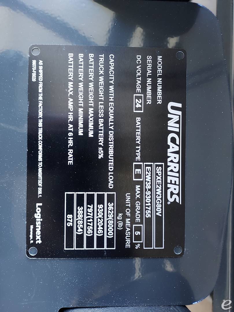 2024 Unicarriers SPXE80