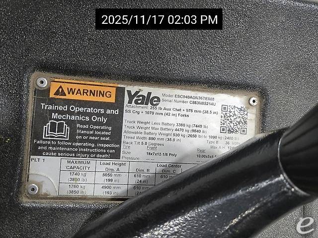 2020 Yale ESC040AD