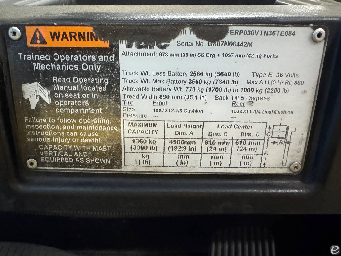 2014 Yale ERP030VT