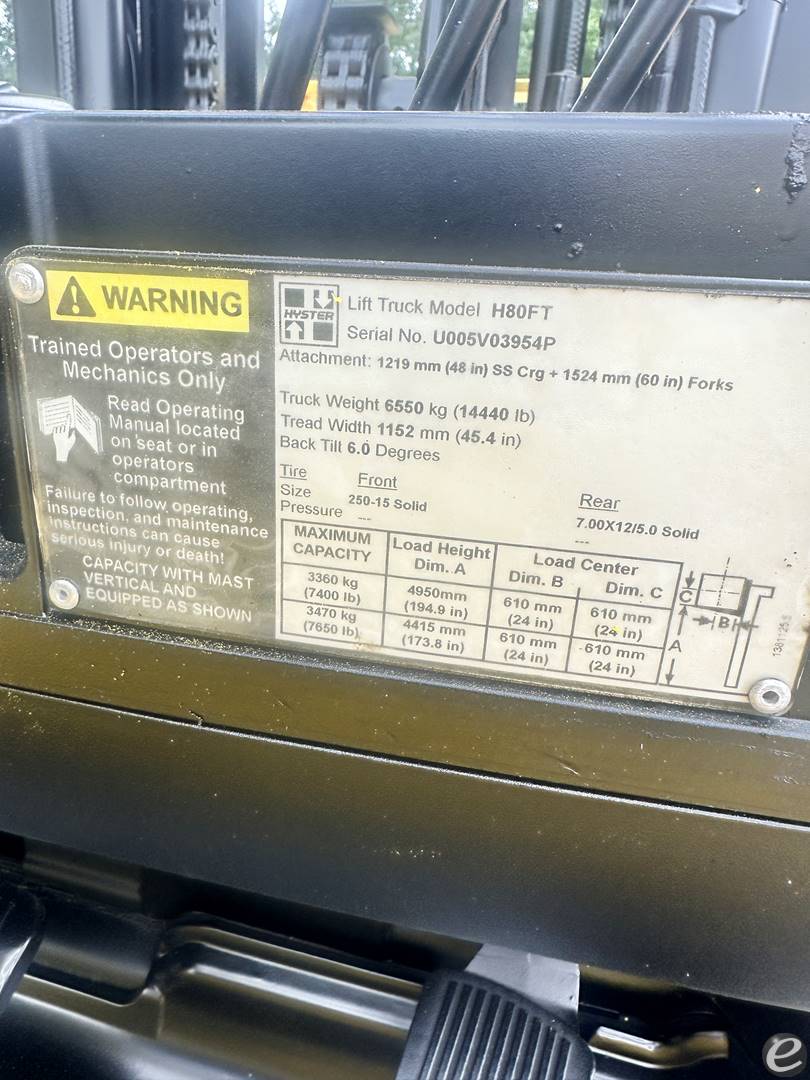 2016 Hyster H80FT