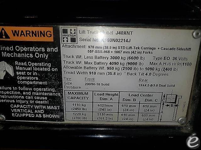 2011 Hyster J40XNT
