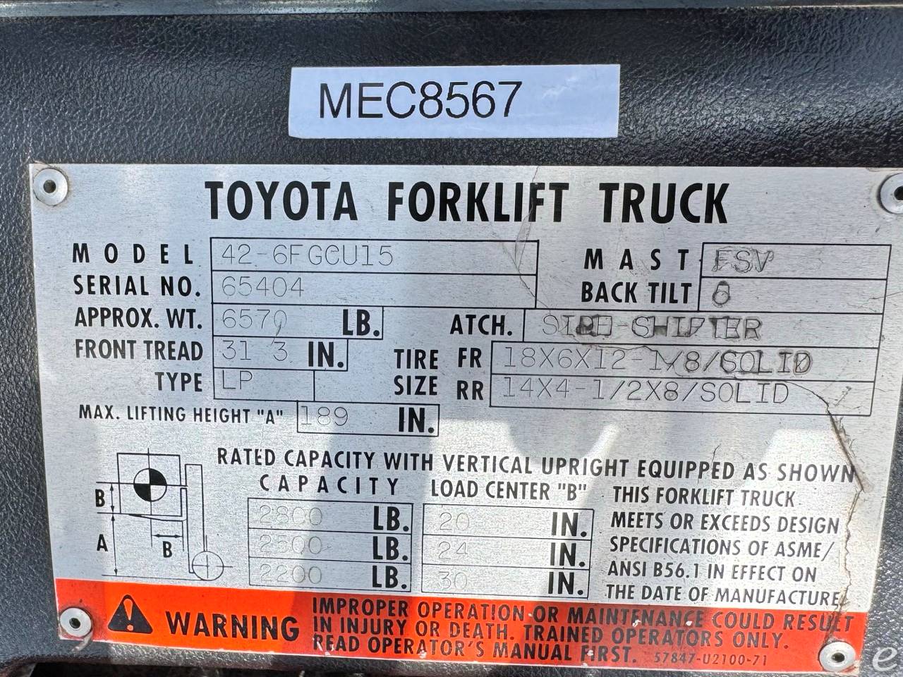 1998 Toyota 42-6FGCU15