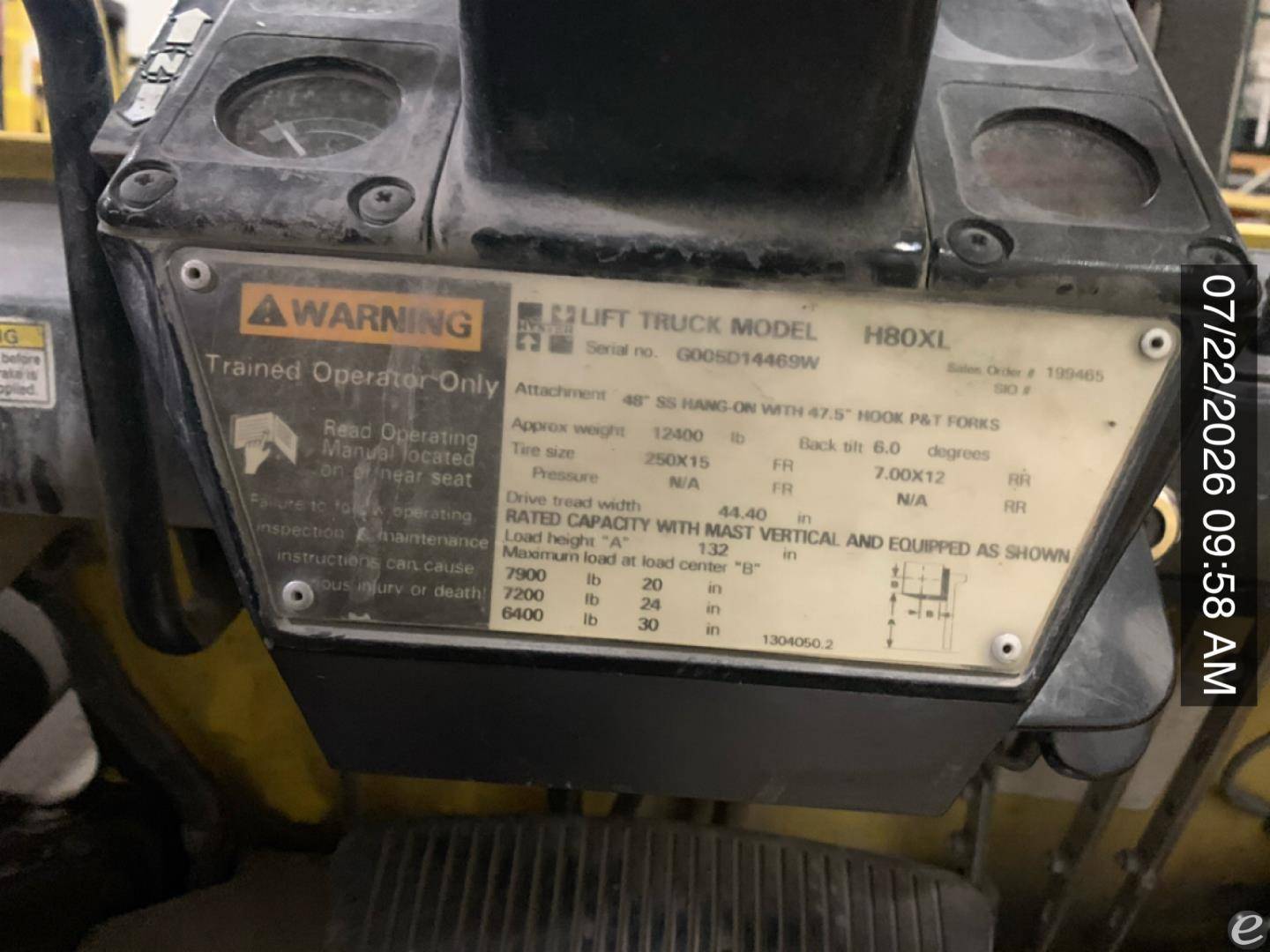 1999 Hyster H80XL