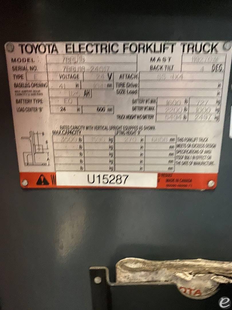2007 Toyota 7BRU18 Electric Reach Truck - 123Forklift