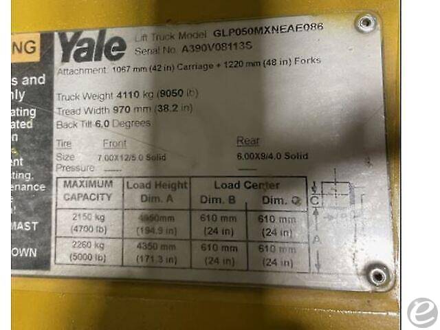 2018 Yale GP050MX LP Gas Forklift - 123Forklift