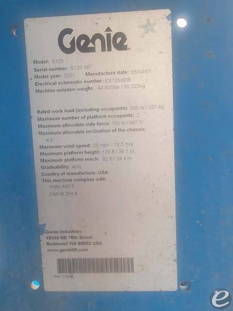 2001 Genie S125