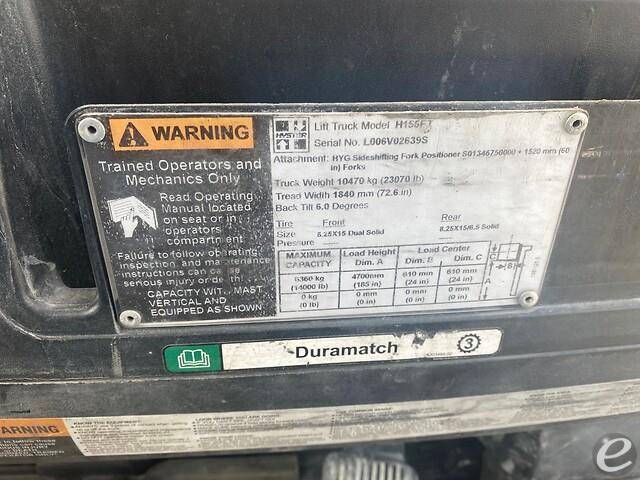 2018 Hyster H155FT Diesel Forklift - 123Forklift
