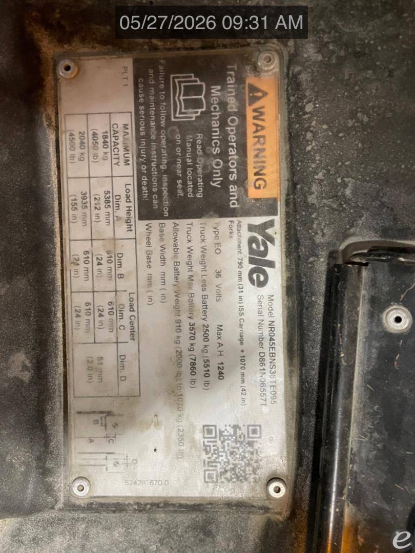 2019 Yale NR045EB