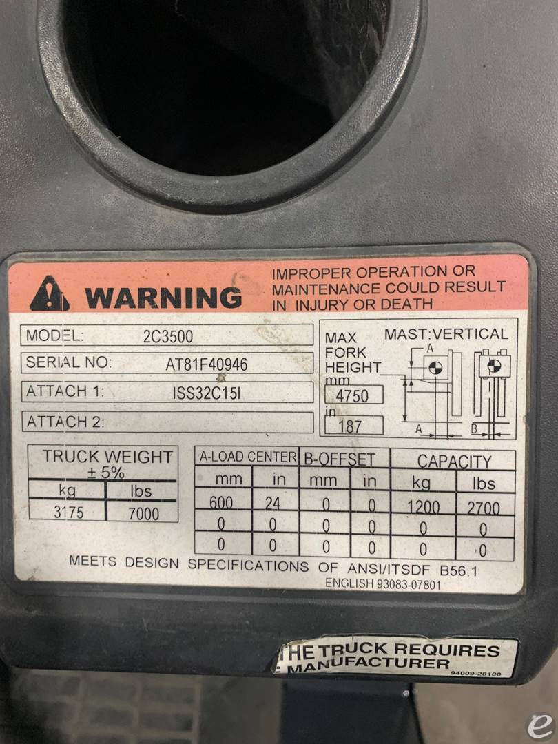 2017 Cat                                       2C3500 LP Gas Forklift - 123Forklift