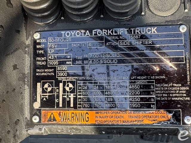 2023 Toyota 50-8FGU25