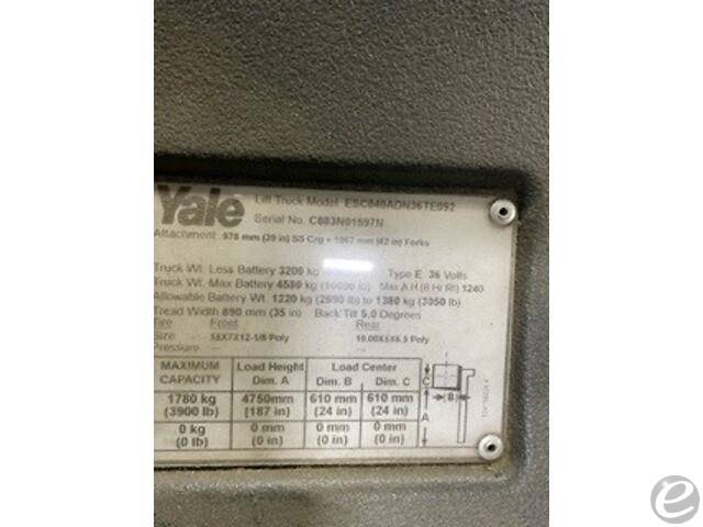 2015 Yale ESC040AC Electric Forklift - 123Forklift