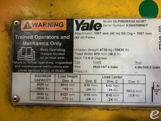 2019 Yale GLP060MX LP Gas Forklift - 123Forklift