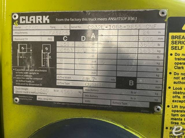 2015 Clark C25CL