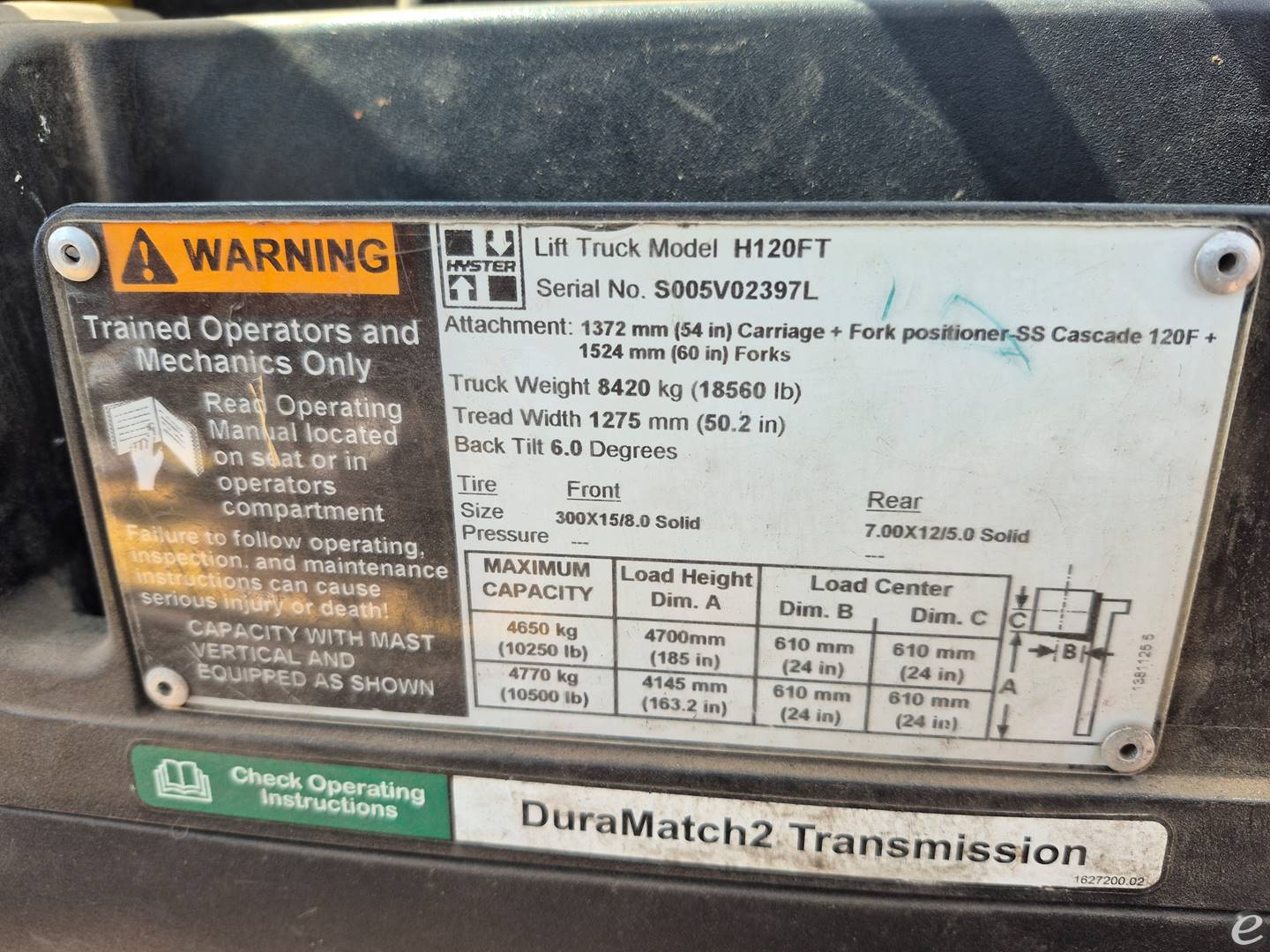 2013 Hyster H120FT