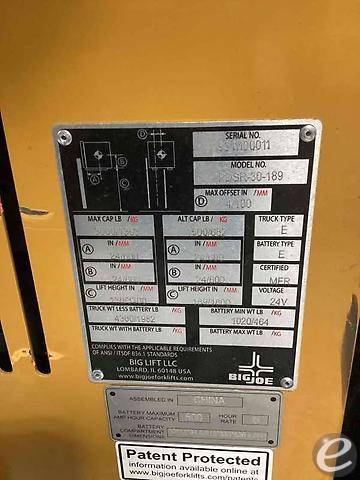 2022 Big Joe PDSR30-189 Electric Forklift - 123Forklift