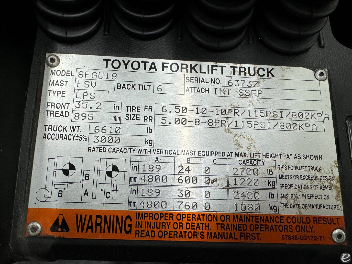 2017 Toyota 8FGU18