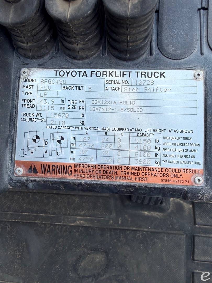 2014 Toyota 8FGC45U