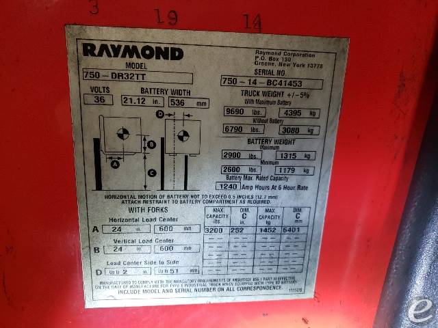 2014 Raymond 750-DR32TT
