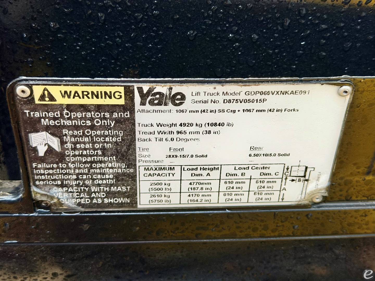 2016 Yale GDP060VX