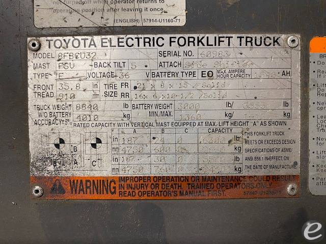 2011 Toyota 8FBCU32