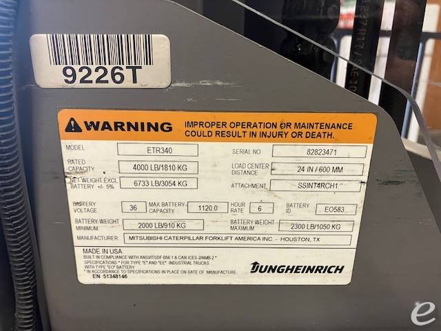 2018 Jungheinrich ETR340A