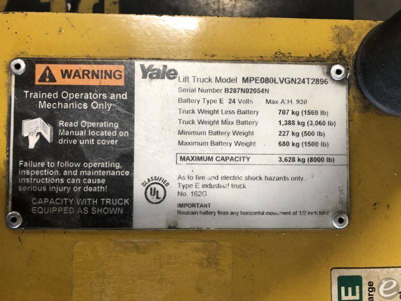2015 Yale MPE080LV