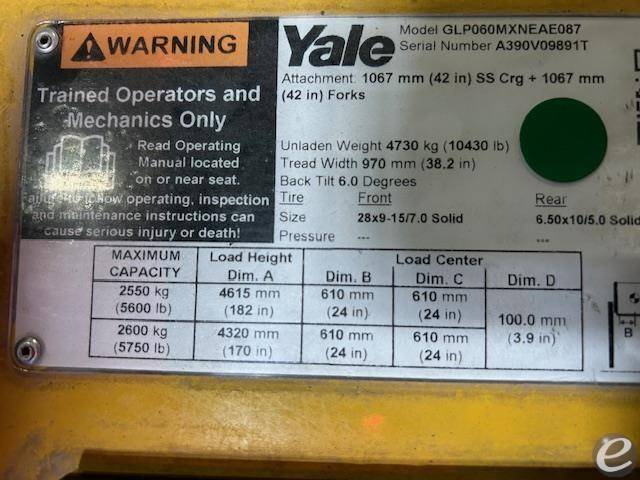 2019 Yale GLP060MX LP Gas Forklift - 123Forklift