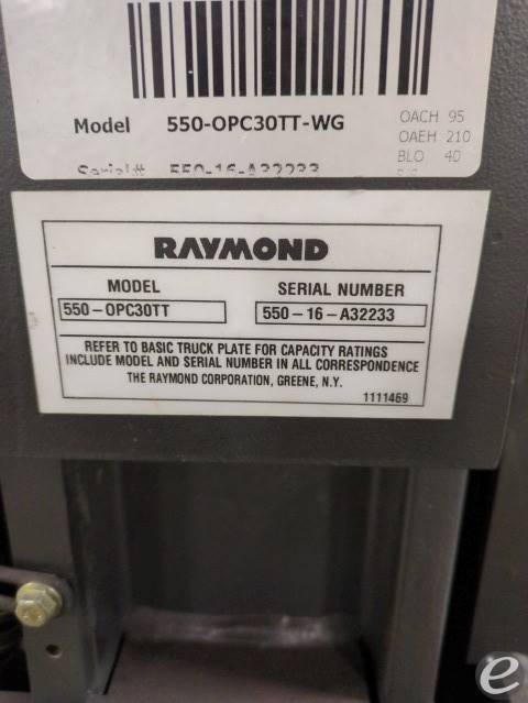 2016 Raymond 550-OPC30TT WG