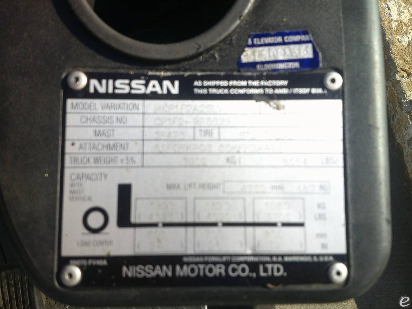 2008 Nissan MCP1FA25LV
