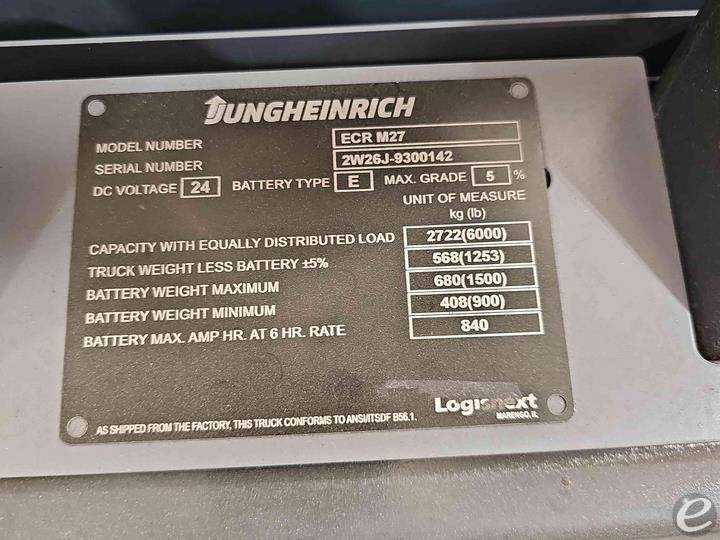2022 Jungheinrich ECR M27