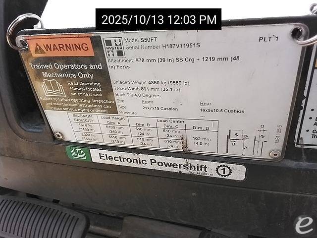 2018 Hyster S50FT