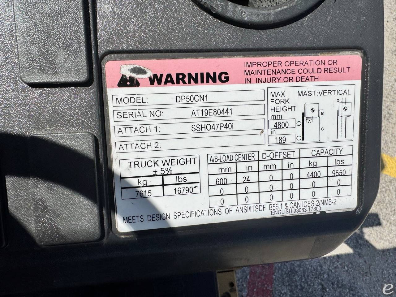 2015 Cat DP50CN1