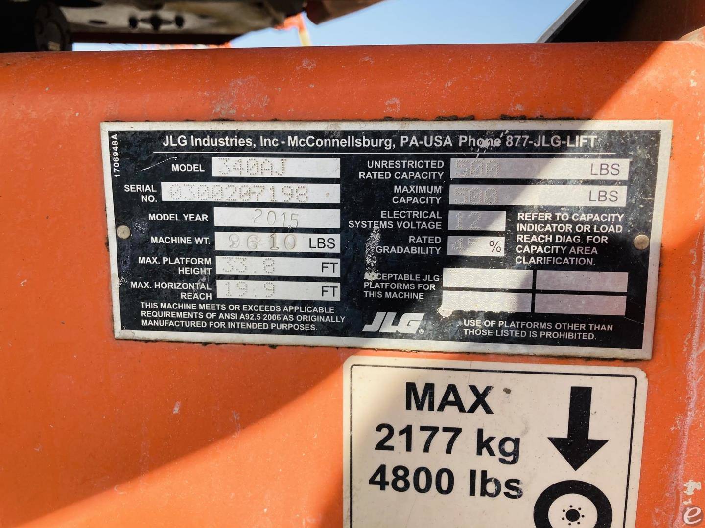 2015 JLG 340AJ