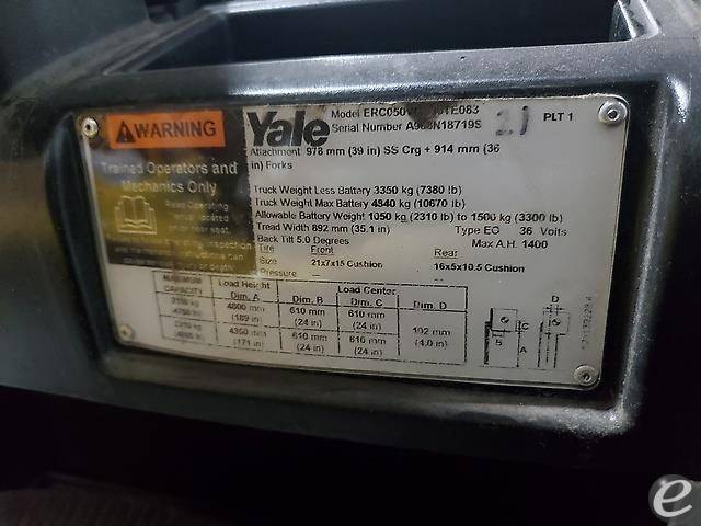 2018 Yale ERC050VG Electric Forklift - 123Forklift