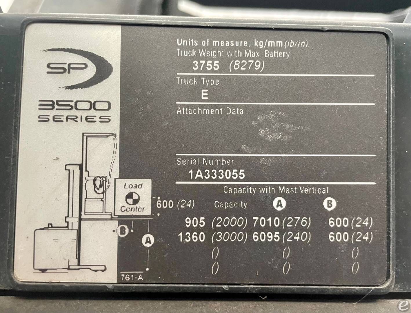 2008 Crown SP3520-30 Electric Order...