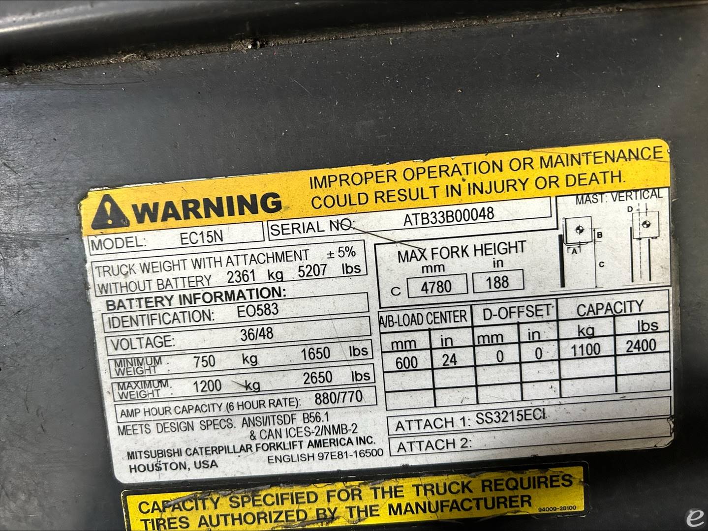 2020 Cat EC15N