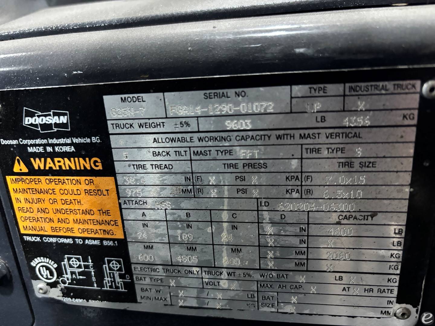 2018 Doosan G25N-7