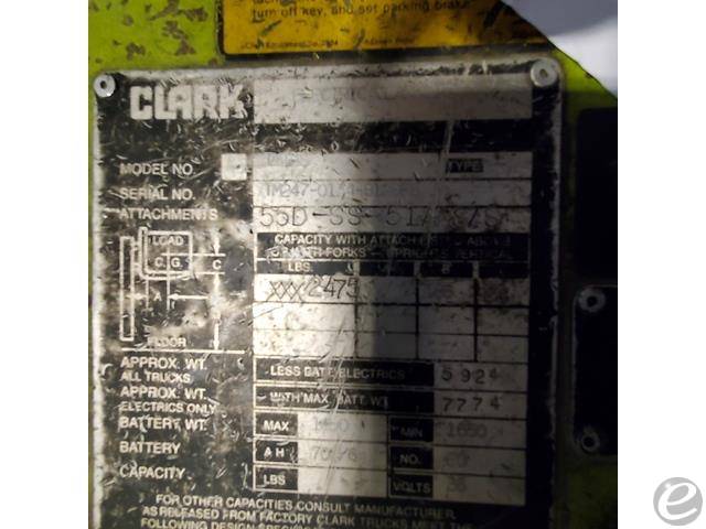 1991 Clark TM15S Electric Forklift - 123Forklift