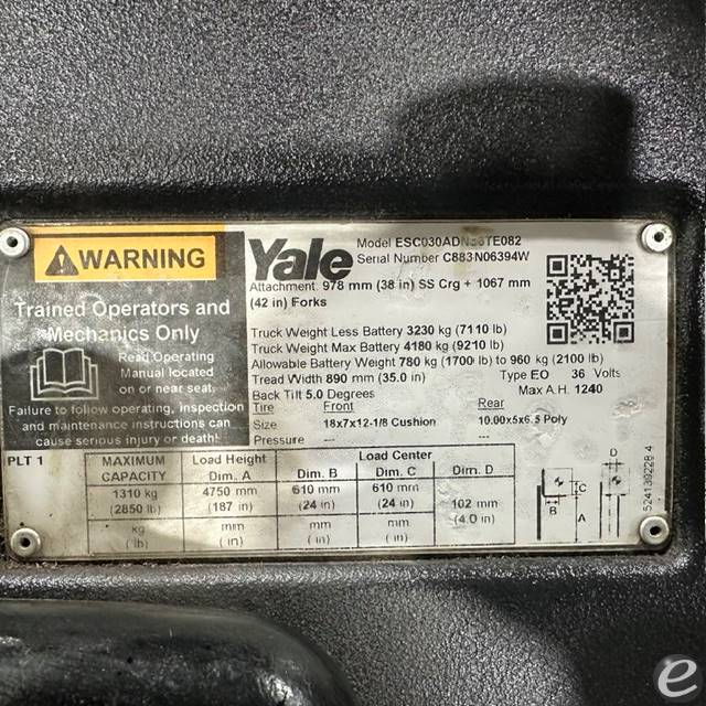 2022 Yale ESC030AD
