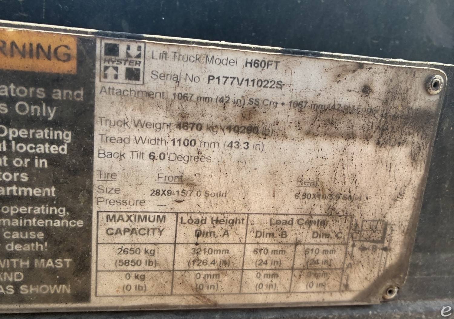 2018 Hyster H60FT