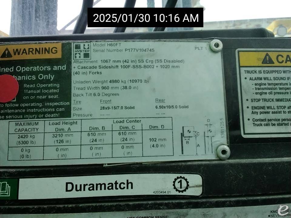 2018 Hyster H60FT