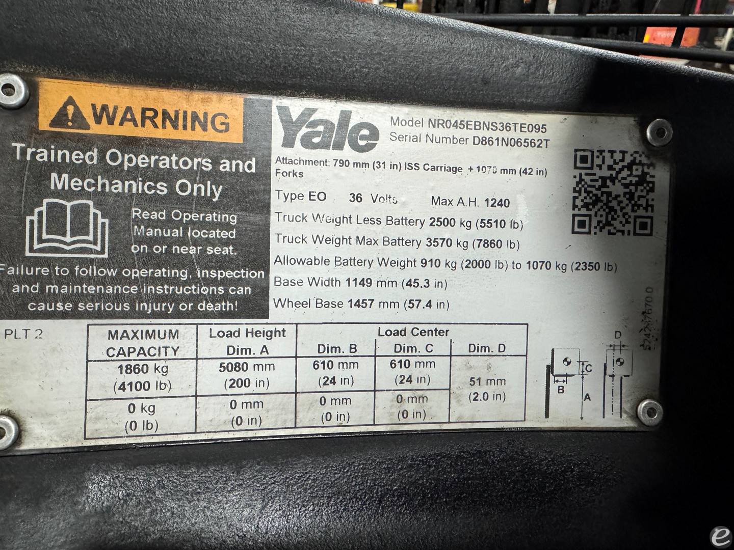 2019 Yale NR045EB