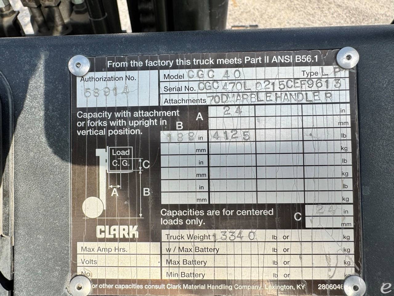 2001 Clark CGC40