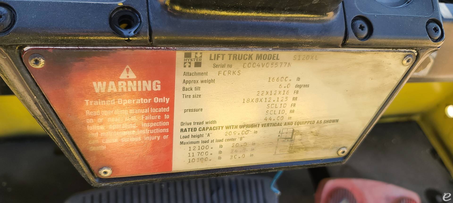 1992 Hyster S120XL